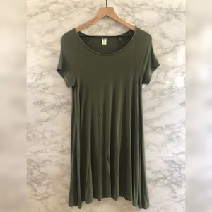 Old Navy Olive Swing Dress